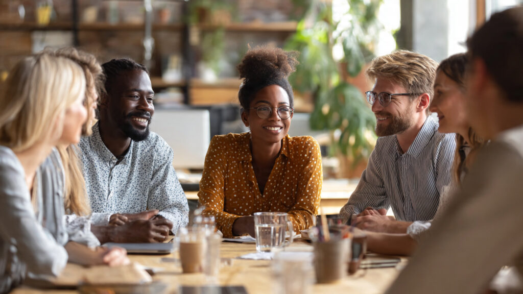 Leaders collaborating to expand human capacity within organizations